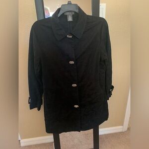 George Women's Classic Black Trench Coat
